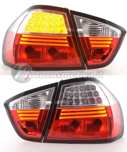 Coppia set Fari Fanali posteriori Tuning cromo Rosso LED BMW E90 03.05-08.08 021 - Foto 1 di 6