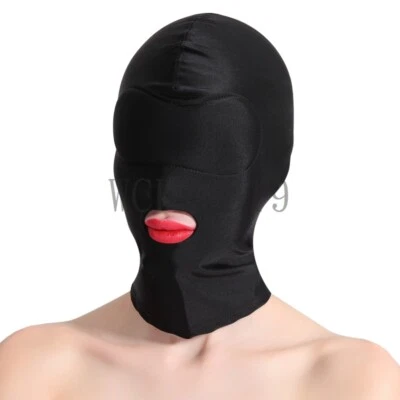 4 Types Roleplay Costume Full Head Face Cover Headgear Mask Hood Restraint Slave - Image 1 of 4