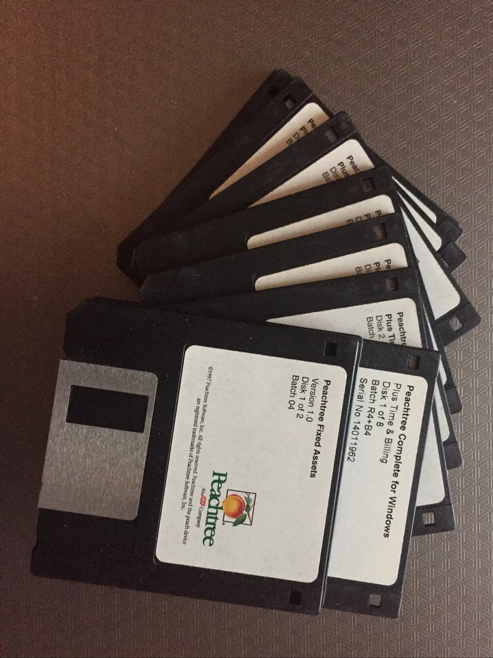 Peachtree Complete For Windows Plus Time & Billing, Batch R4+B4, Total 10 3.5”  - Image 1 of 1