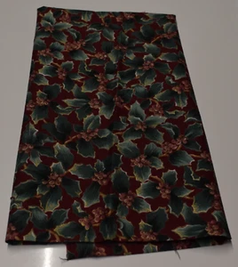 1/2 yard x 42" COTTON winter silhouette RJR FASHION FABRICS leaves berries mauve - Picture 1 of 2