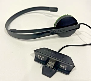 MICROSOFT XBOX ONE BLACK GAMING WIRED MONO CHAT HEADSET MODEL 1564 ORIGINAL - Picture 1 of 8