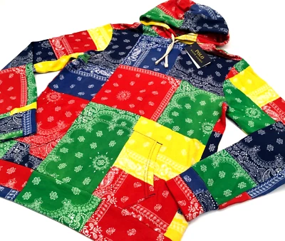 Polo Ralph Lauren De Colección Bandana Patchwork Paisley Terry Sudadera con Capucha Ligera Foto 1 de 4