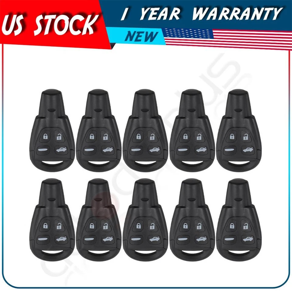 10Pcs 315Mhz PCF7946AT Remote Key 4B for SAAB 9-3 9-5 2003-2009 FCC:LTQSAAM433TX - Image 1 of 4