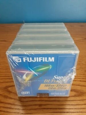 Lote de 5 NUEVAS Cinta Fujifilm Fuji Film Super DLT 1 160 320 GB 110 220 GB Foto 1 de 4