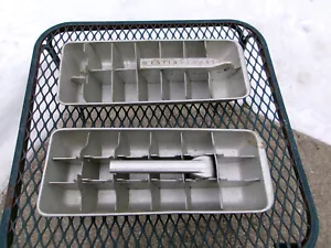 VTG Westinghouse Aluminum Metal Silver Pull Lever Ice Cube Freezer Trays Pans - Picture 1 of 12