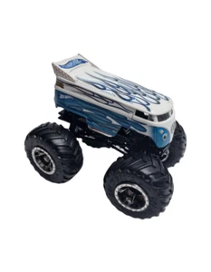 Hot Wheels Monster Jam Trucks Volkswagen Drag Bus Blue Flames 1:64 Scale - Picture 1 of 4