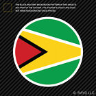 Round Guyanese Flag Sticker Die Cut Decal Self Adhesive Vinyl Guyana GUY GY