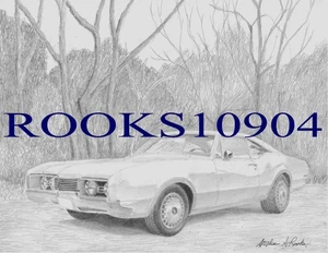 1967 Oldsmobile Delta 88 CLASSIC CAR ART PRINT - Picture 1 of 1