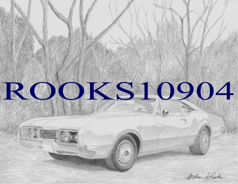 1967 Oldsmobile Delta 88 CLASSIC CAR ART PRINT - Image 1 of 1
