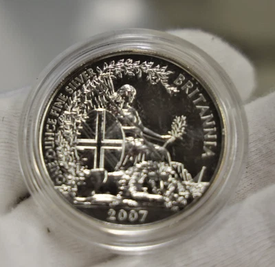 2007 Great Britain 2 Pound UK Britannia 1 oz Silver Coin Unc - Image 1 of 2