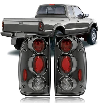 Par de luces traseras para Toyota Tacoma 2001-2004 carcasa negra lentes transparentes lámparas Foto 1 de 4