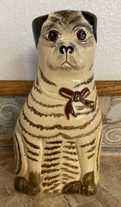 Ceramic Americana, mantel or doorstop PUG dog statue - 11" - Picture 1 of 9