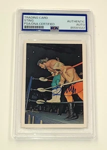 1988 Wonderama Wrestling Superstars STING Signed Rookie Card PSA Slabbed Auto - Picture 1 of 5