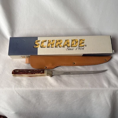 Schrade Uncle Henry 167UH 鱼片刀 12 英寸固定刀片马甲 — 第 1/4 张图片