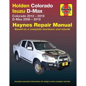 Haynes Repair Manual Holden Colorado RG 2012-2019, Isuzu D-Max 2008-2019 41733 - Picture 1 of 1