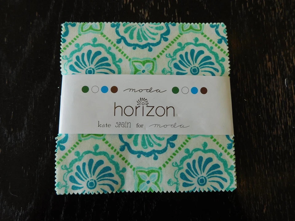 Moda Horizon Charm Pack Quilting Fabric 5in Squares 42pc 100% Cotton Kate Spain - Image 1 of 4
