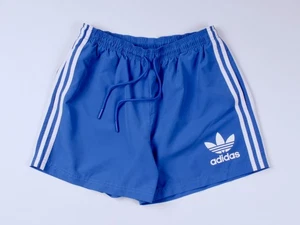 Mens ADIDAS Originals Blue Swim Activewear Cropped Pockets Shorts Size M - Picture 1 of 17