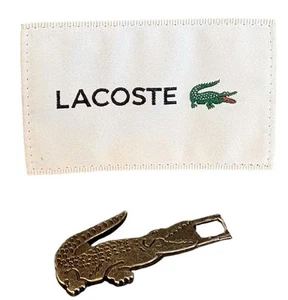 Authentic LACOSTE Sew On Replacement Clothing Tag & Zipper Follower - Picture 1 of 13