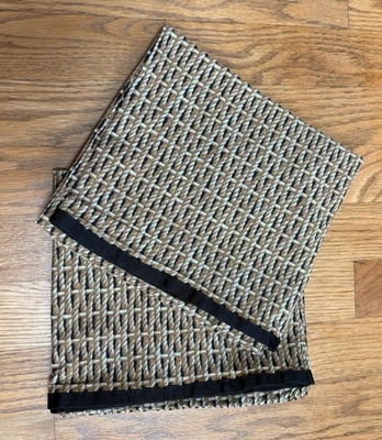 Fronhas Ralph Lauren Charleston de vime PADRÃO (2) algodão acabamento preto vintage - Imagem 1 de 4