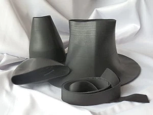 SCUBA DIVING DRY SUIT STANDARD HEAVY DUTY CONTOUR NECK & CONE WRIST SEALS + TAPE - Picture 1 of 2