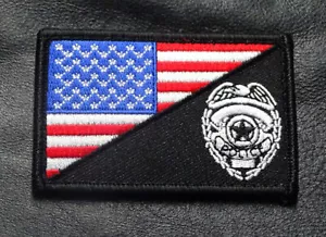 POLICE EAGLE LOGO BANDIERA AMERICANA USA TATTICA SWAT HOOK TOPPA (PO1) - Foto 1 di 1