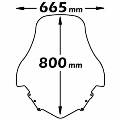 Parabrezza alto ISOTTA 800x665mm per Yamaha 400 MAJESTY 2004-2008 - Immagine 1 di 2