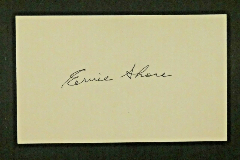 Ernie Shore Signed 3x5 Played with Babe Ruth 1915-17 Perfect Game - Image 1 of 1