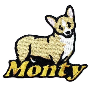 Pembroke Welsh Corgi Dog Patch Personalized Custom Iron-on - Picture 1 of 1