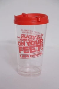 On Your Feet Gloria Estefan Musical Broadway Souvenir Cup w/ Lid RARE - Picture 1 of 1