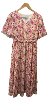 Vestido boho floral de verano para mujer GRACE KARIN manga corta rosa talla S cuello en V Foto 1 de 4