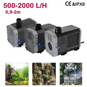 CHJ 500-2000L/H Teichpumpe Bachlaufpumpe Wasserpumpe Gartenpumpe Tauchpumpe ECO - Bild 1 von 22