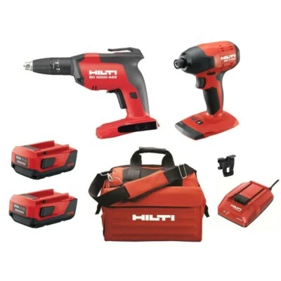 Hilti CANADA 22VLi-Ion Cordless Impact Drill Driver/Drywall Screw Gun Combo Kit - Image 1 of 4