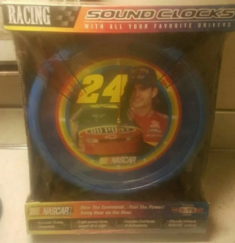 Vintage 2000 Jeff Gordon #24 Racing Sound Clock New Cover