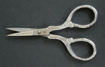 Fadenschere Stickschere Schere silber 10,5 cm - Bild 1 von 4