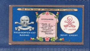 Cigarette card 1900 Cat value £16.oo Mitchell Regiment crest & collar badge #599 - Picture 1 of 2