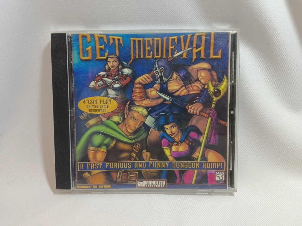 Vintage PC Game Windows 95 CD-ROM Get Medieval Monolith Productions - Image 1 of 3