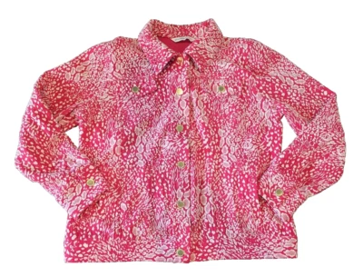 Isaac Mizrahi Live! Chaqueta Mujer Mediana Bomber Rosa Chaqueta Barbie Abrigo Polar Foto 1 de 4