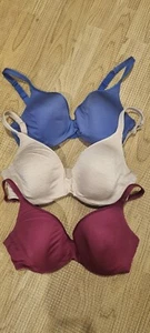 BERLEI Barely There Ladies Bras x 3 - 12DD - Royal Blue, Cherry Red & Nude - Picture 1 of 7