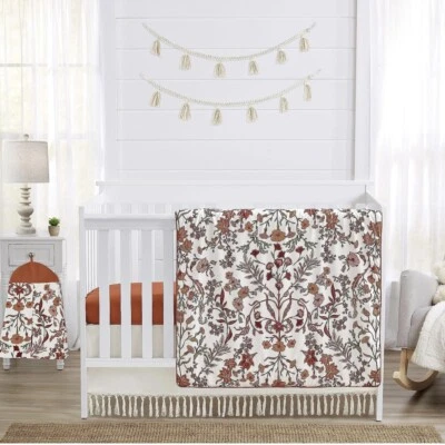 Juego de cama para cuna boho marfil y naranja Sweet Jojo Designs Foto 1 de 4