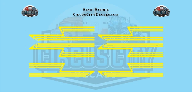 Gráfico semi listrado amarelo escala 1:64 - Imagem 1 de 1