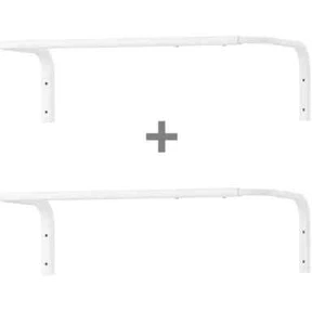 2x Ikea Kleiderstange Wandmontage verstellbar Stange weiß Hängeregal 60-90cm - Bild 1 von 6