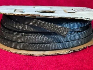 ICO RALLY XPF-1/2" BLACK POLYESTER FLAME RETARDANT EXPANDABLE SLEEVING PARTIAL - Picture 1 of 6
