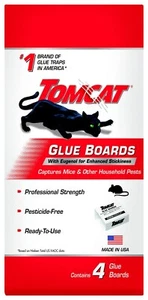 Tomcat Glue Boards with Immediate Grip Glue for Mice, Cockroaches, and Insects, - Picture 1 of 8