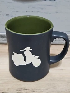 Starbucks 2011 Vespa Moped Scooter Matte Black Olive Green Mug Cup 16 Oz - Picture 1 of 4