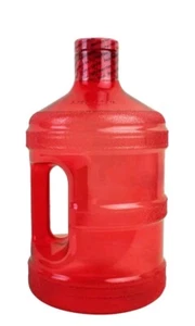 RED BPA FREE 1 Gallon Reusable Plastic Water Bottle Jug Container Canteen New - Picture 1 of 4
