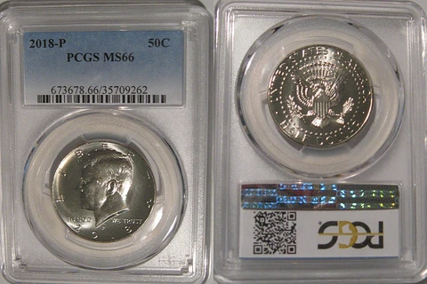 2018 P Kennedy Half Dollar 50c PCGS MS66 Cover