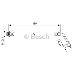 BOSCH Tubo de Freno Trasero Frontal Derecho para Nissan NP300 Pick-Up Navara - Imagen 1 de 1