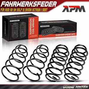 4x Fahrwerksfeder Vorne Hinten L + R für Audi A3 VW Golf IV Skoda Octavia I Seat - Bild 1 von 8