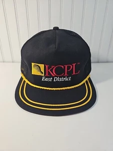Vintage KCPL East District Snapback Mesh Black Trucker Cap Hat (A) - Picture 1 of 7