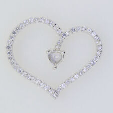 Sterling Silver Semi Mount Pendant Setting Heart HT 5x5mm Love Theme